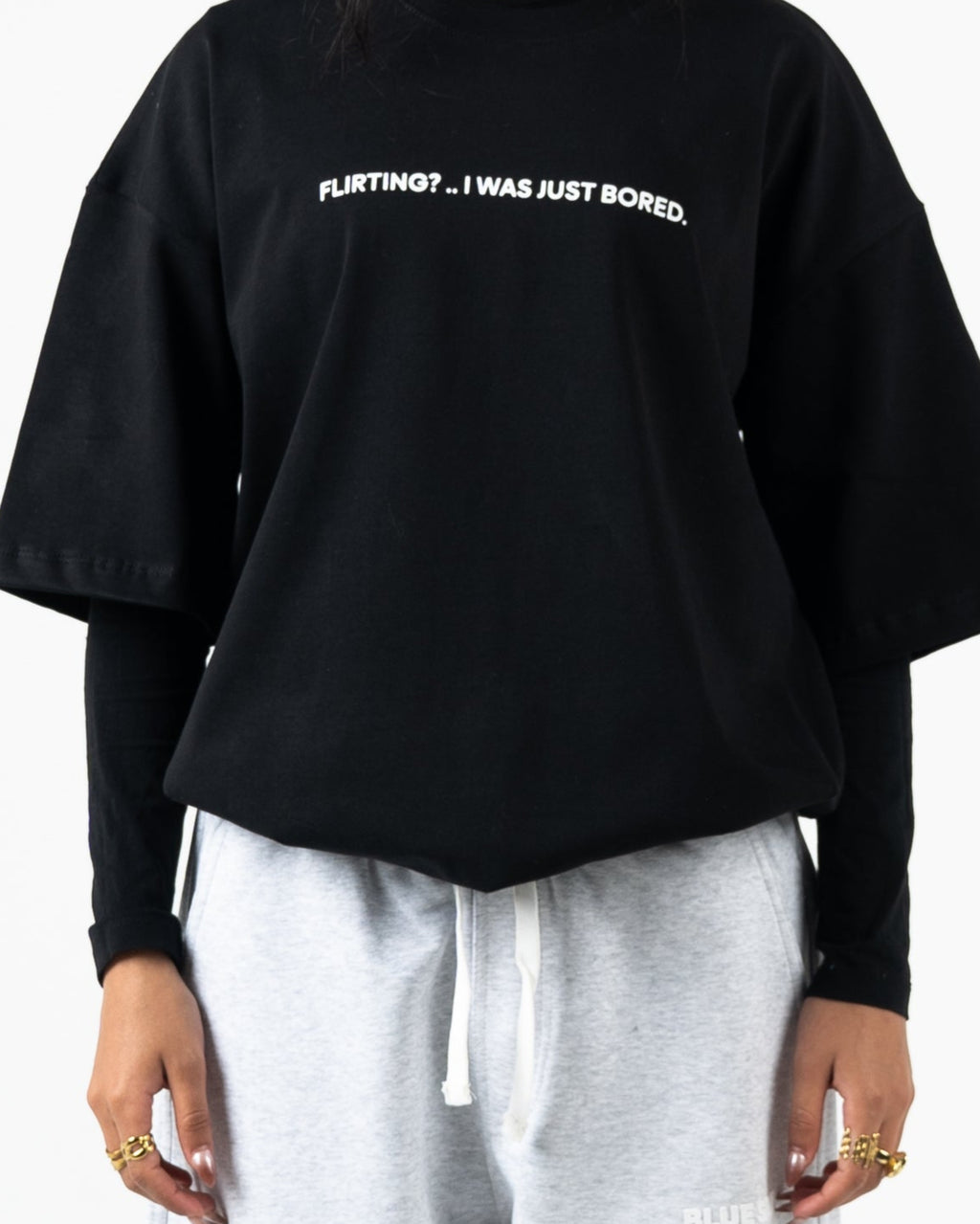 Oversized box fit "just bored"