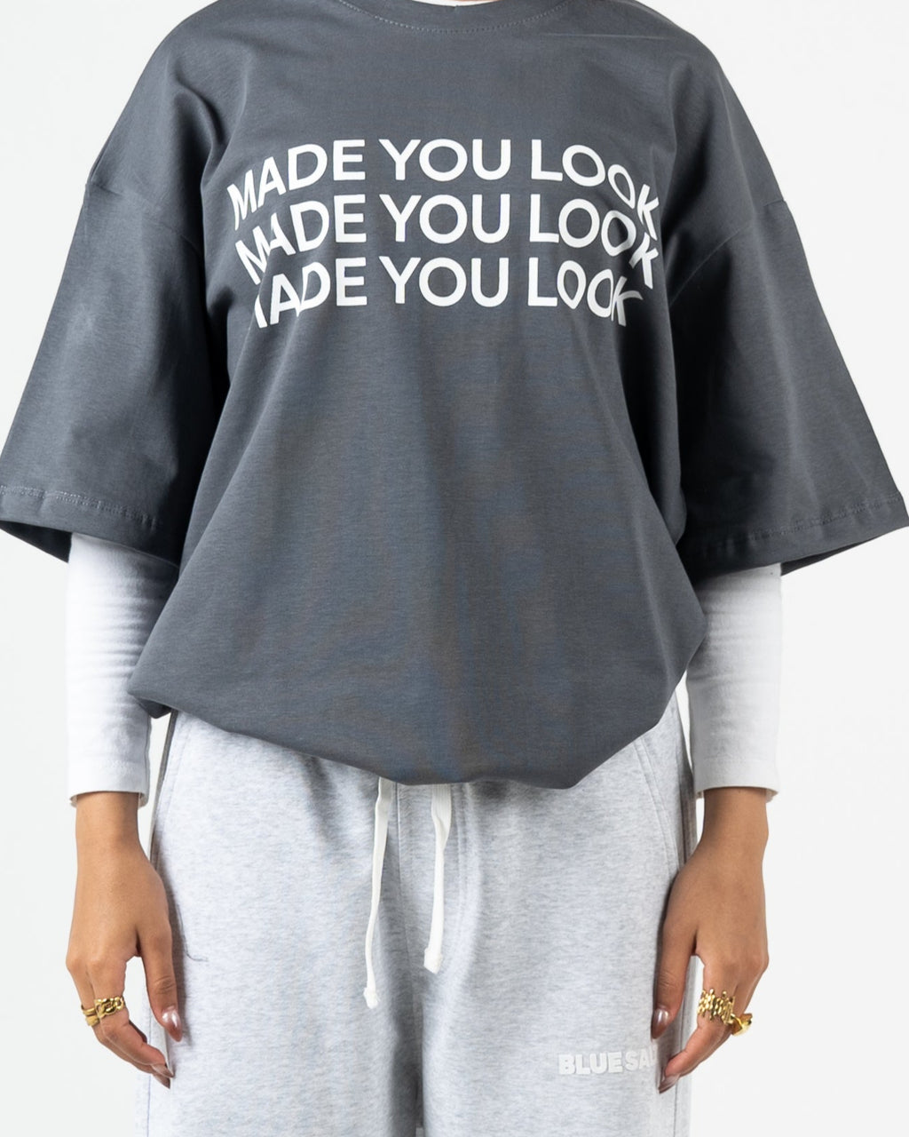 Oversized box fit "made you look"