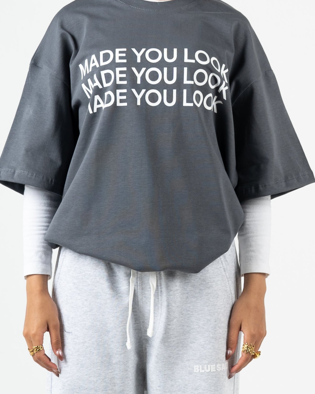 Oversized box fit "made you look"