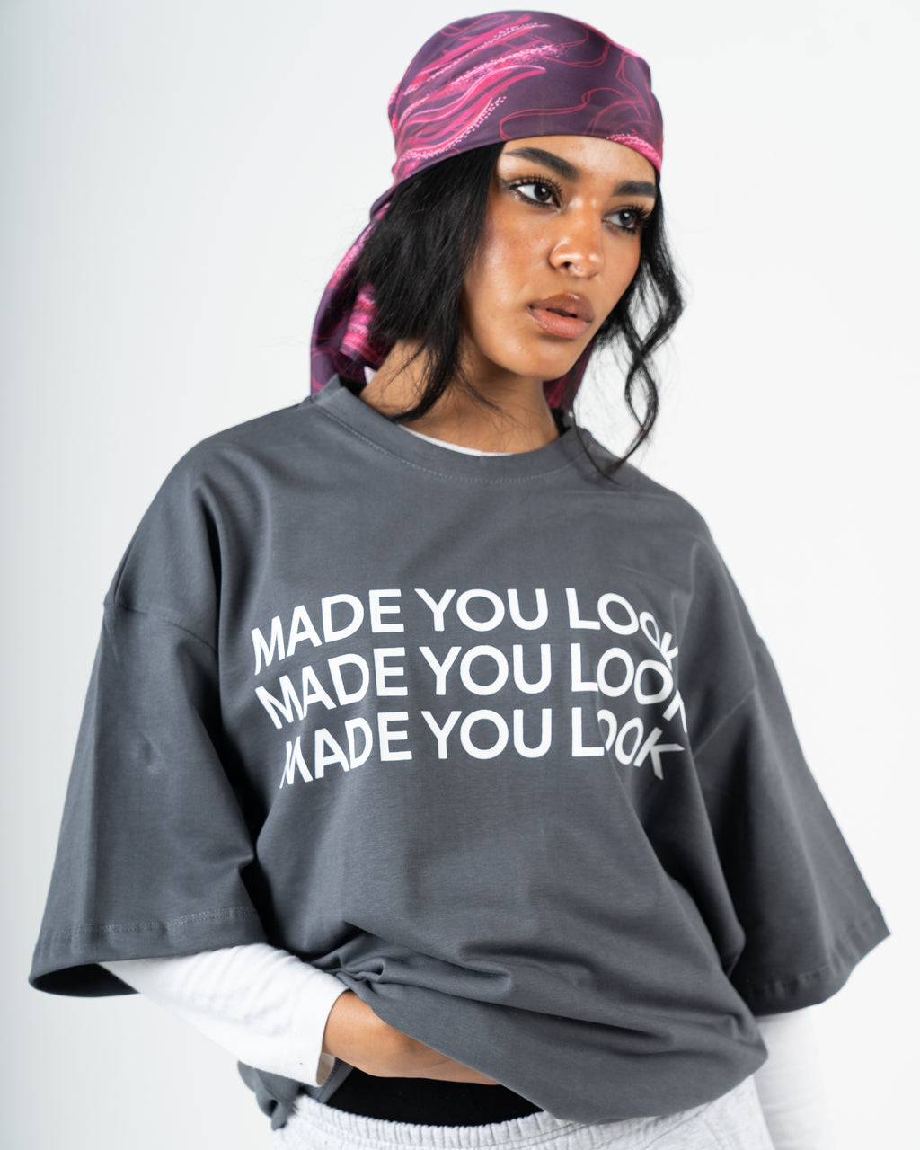 Oversized box fit "made you look"