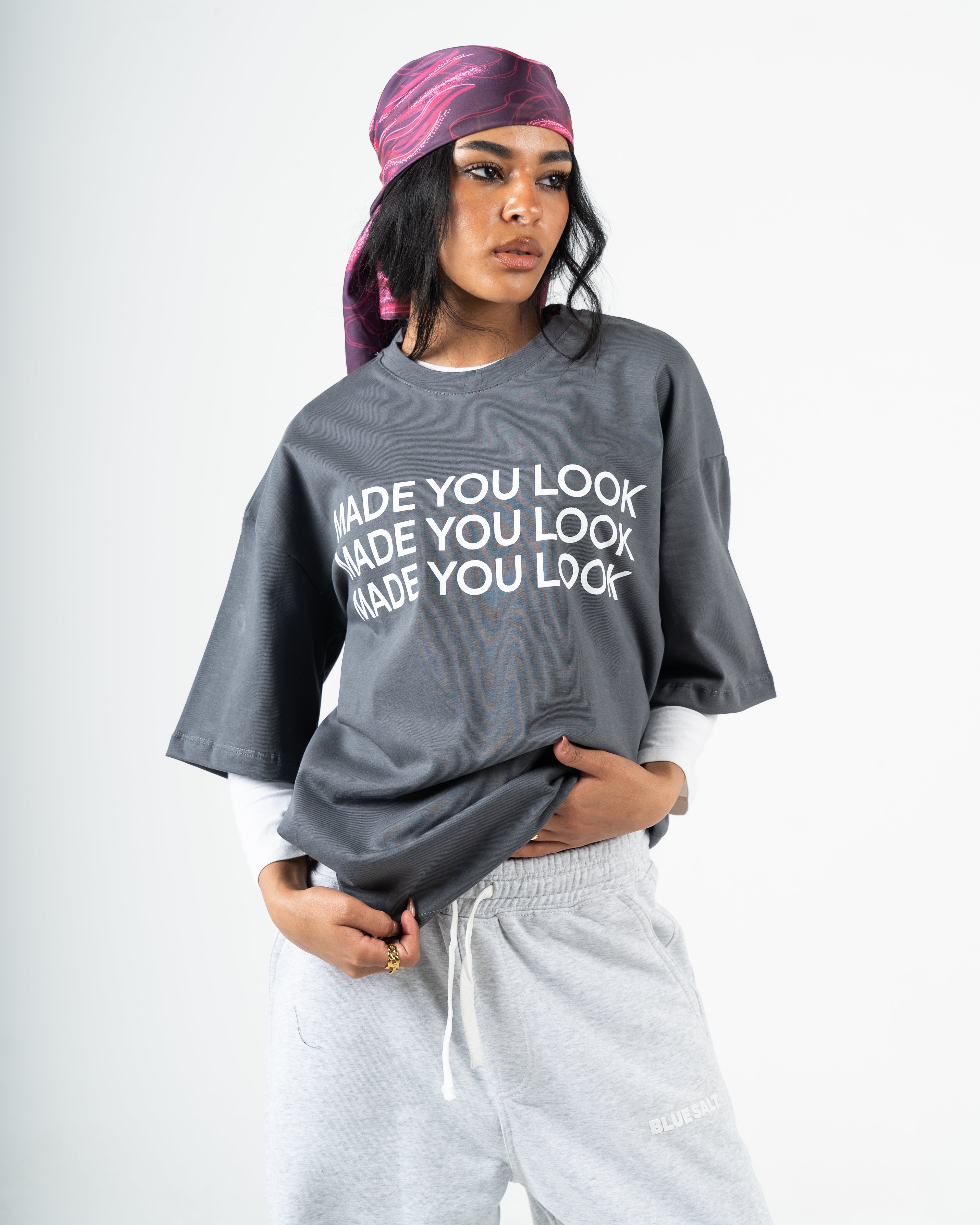 Oversized box fit "made you look"