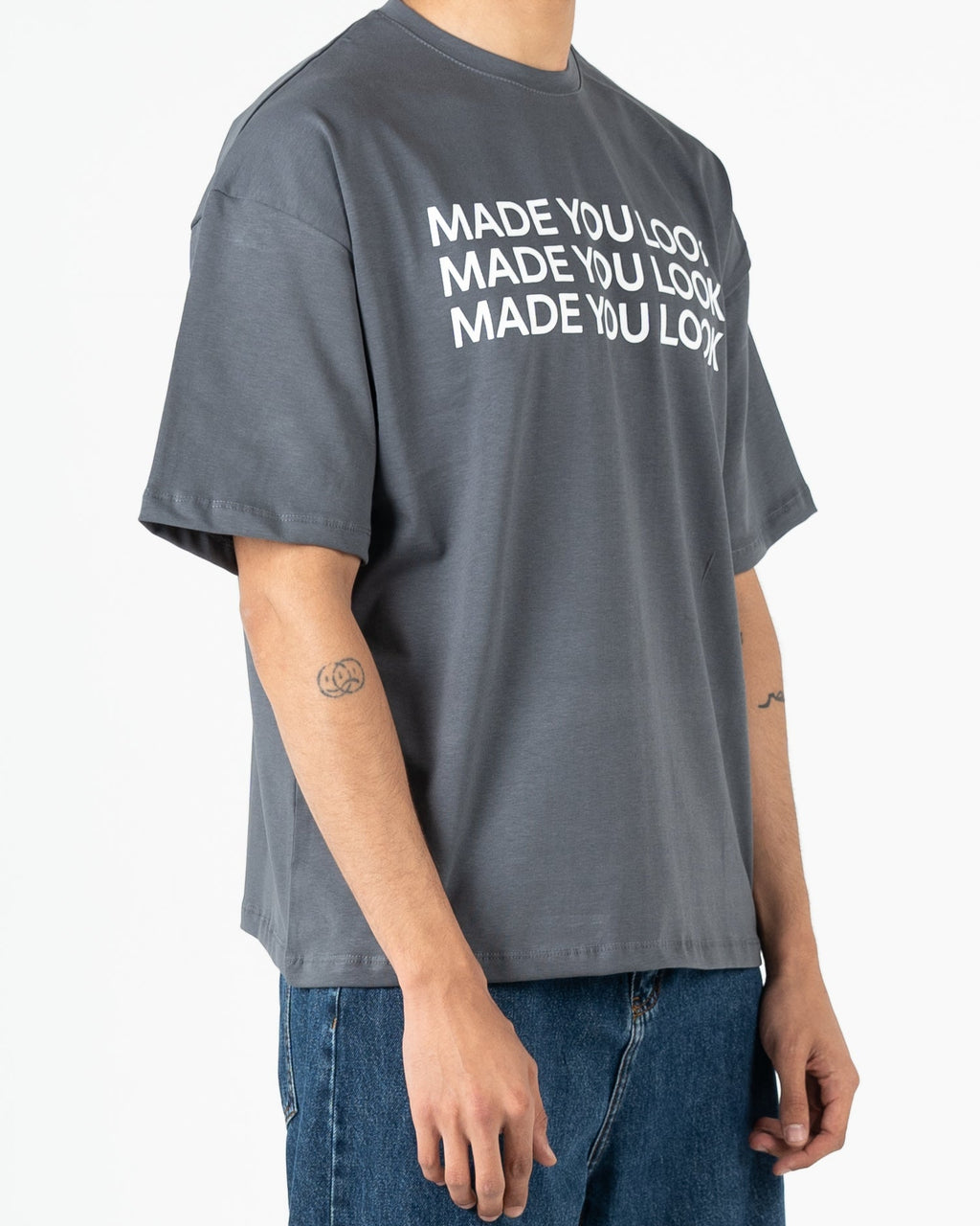 Oversized box fit "made you look"