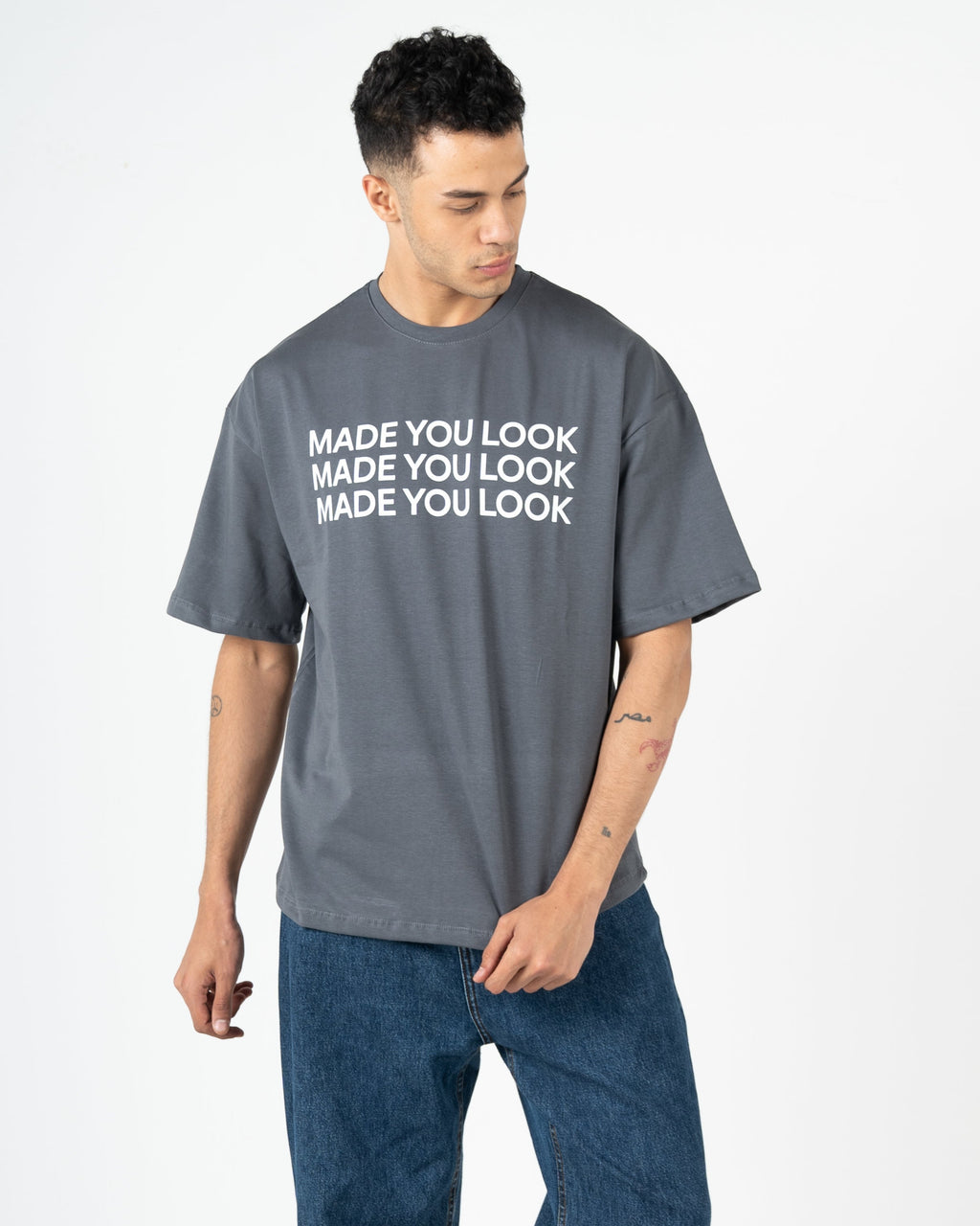 Oversized box fit "made you look"