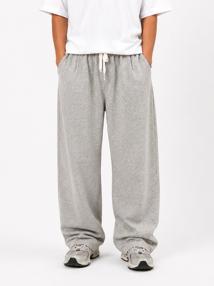 Pleated Sweatpants "Light Grey"