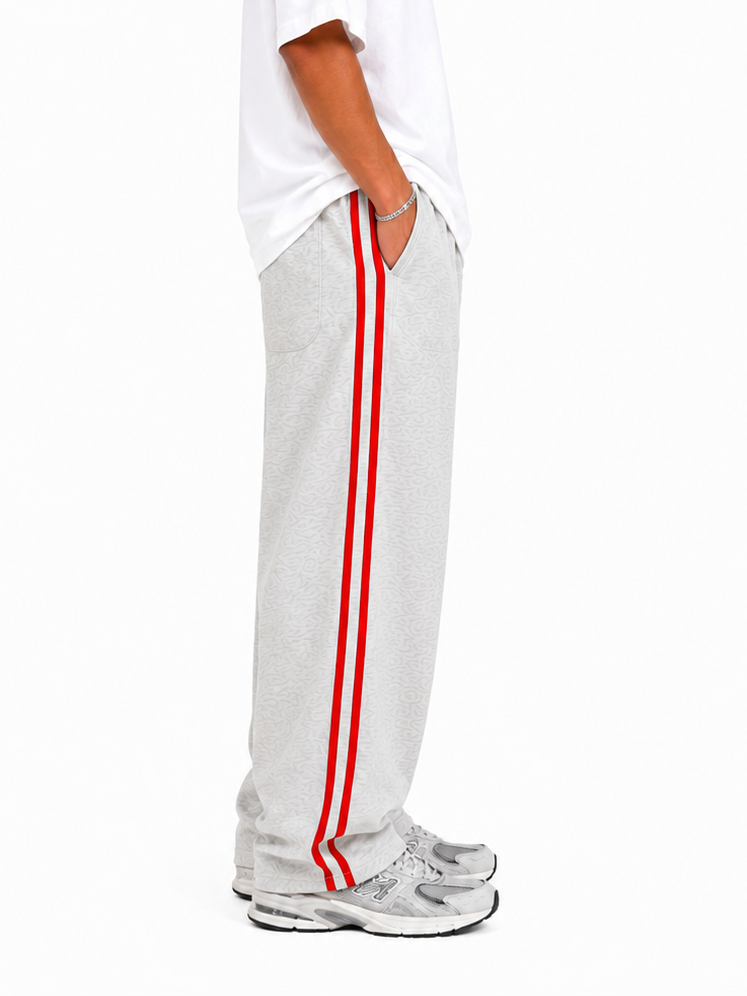 Striped Sweatpants "Light Grey"