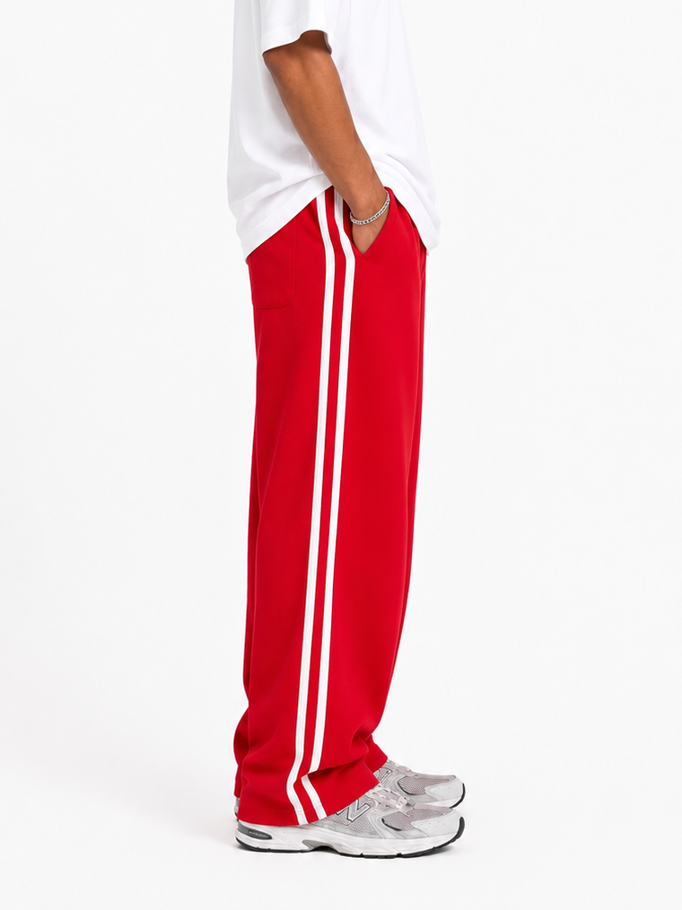 Striped Sweatpants "Red"