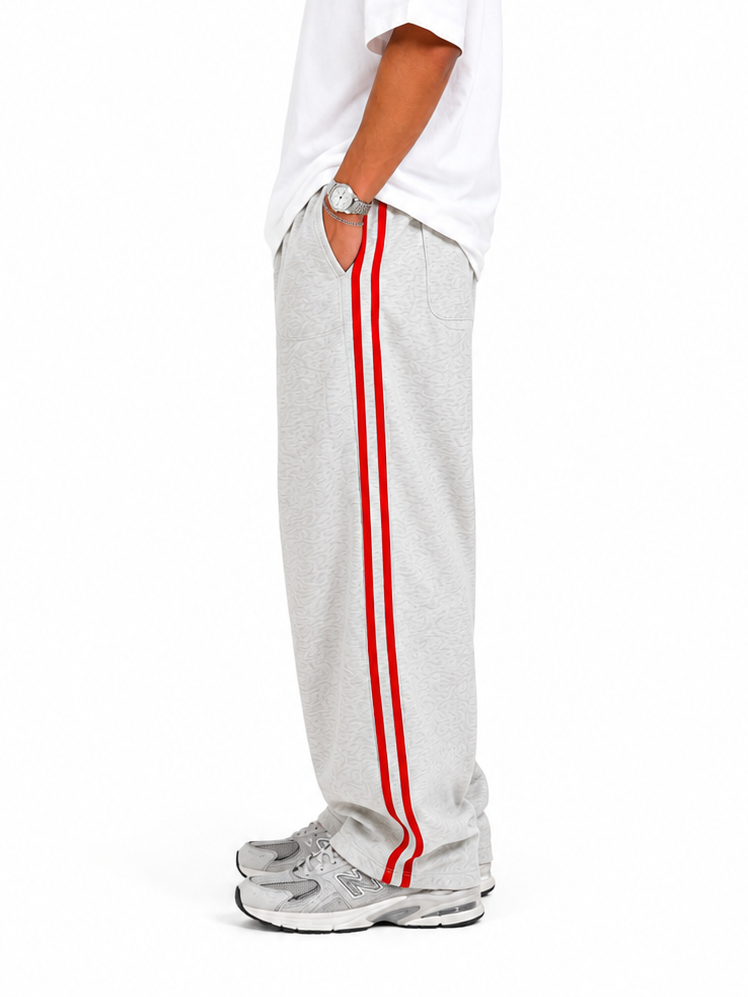 Striped Sweatpants "Light Grey"