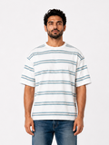 Striped Relaxed Fit T-Shirt "Blue X White"