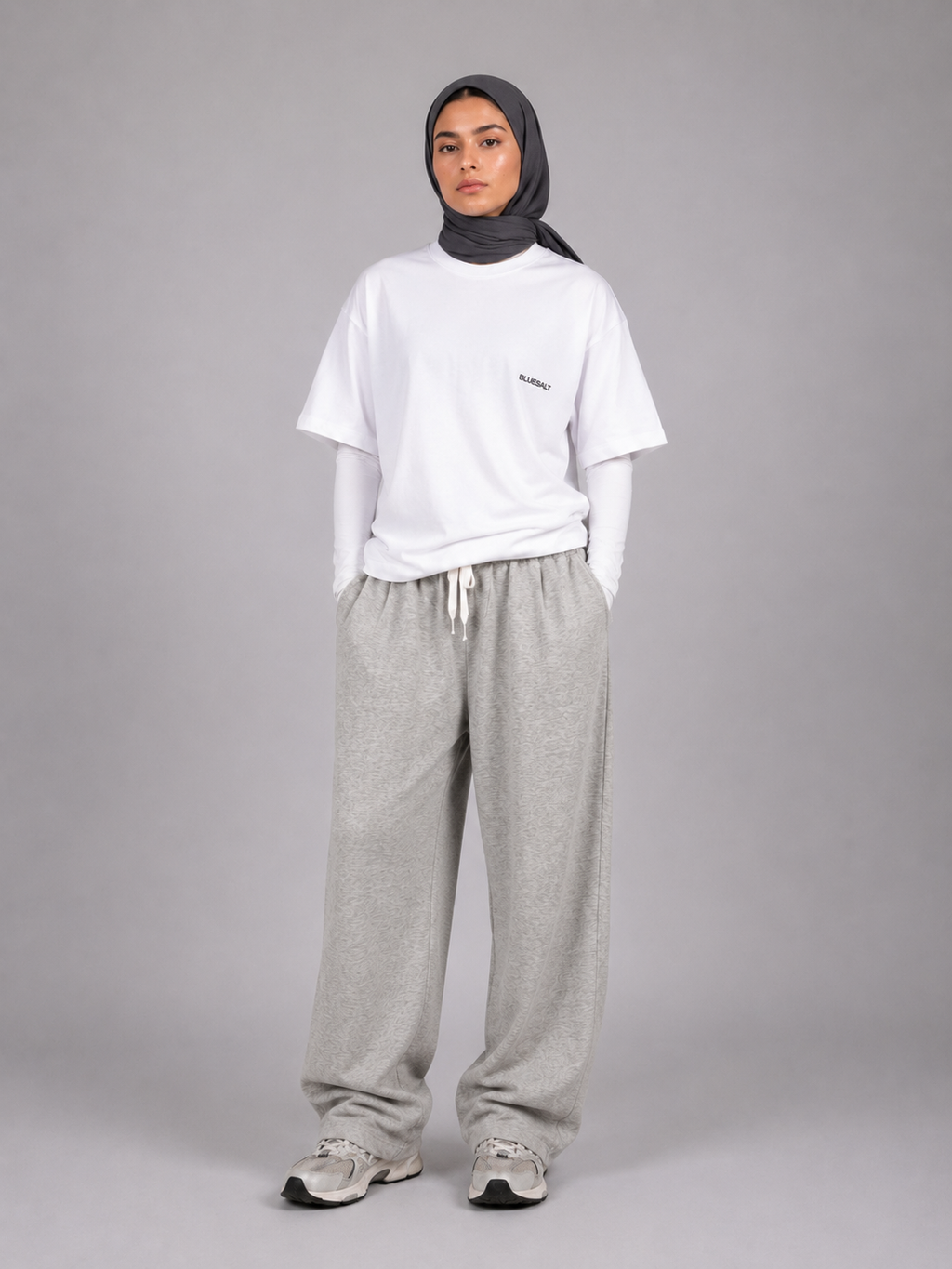 Pleated Sweatpants "Light Grey"