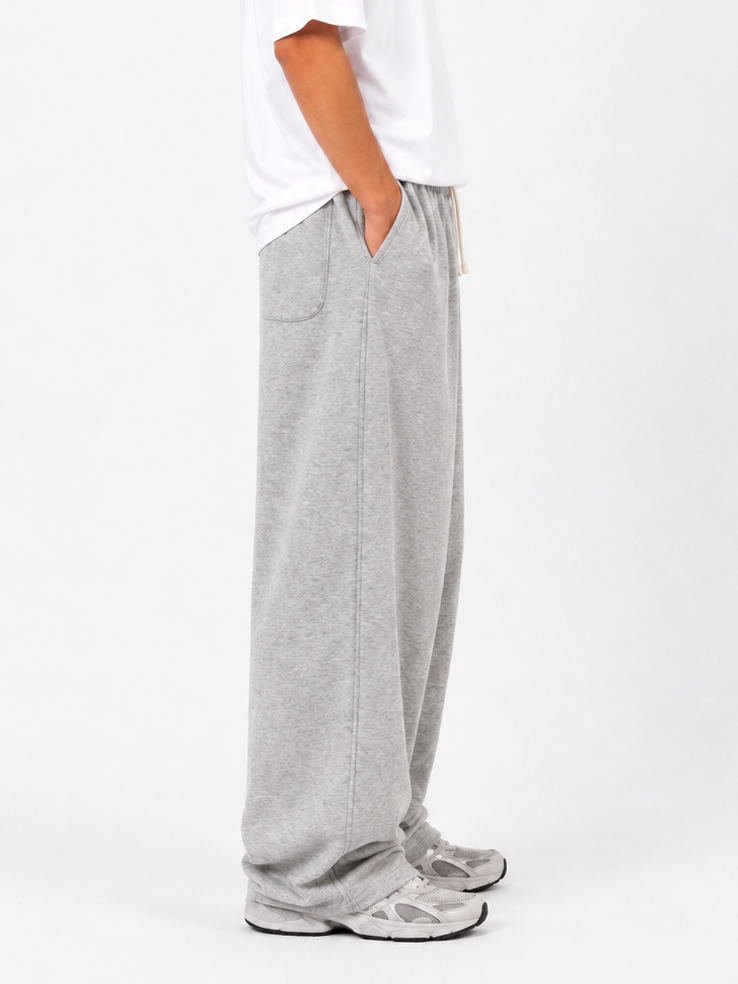 Pleated Sweatpants "Light Grey"