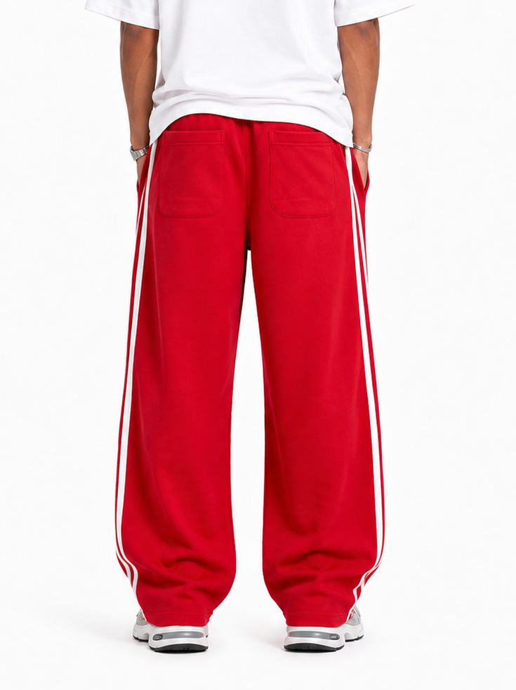 Striped Sweatpants "Red"
