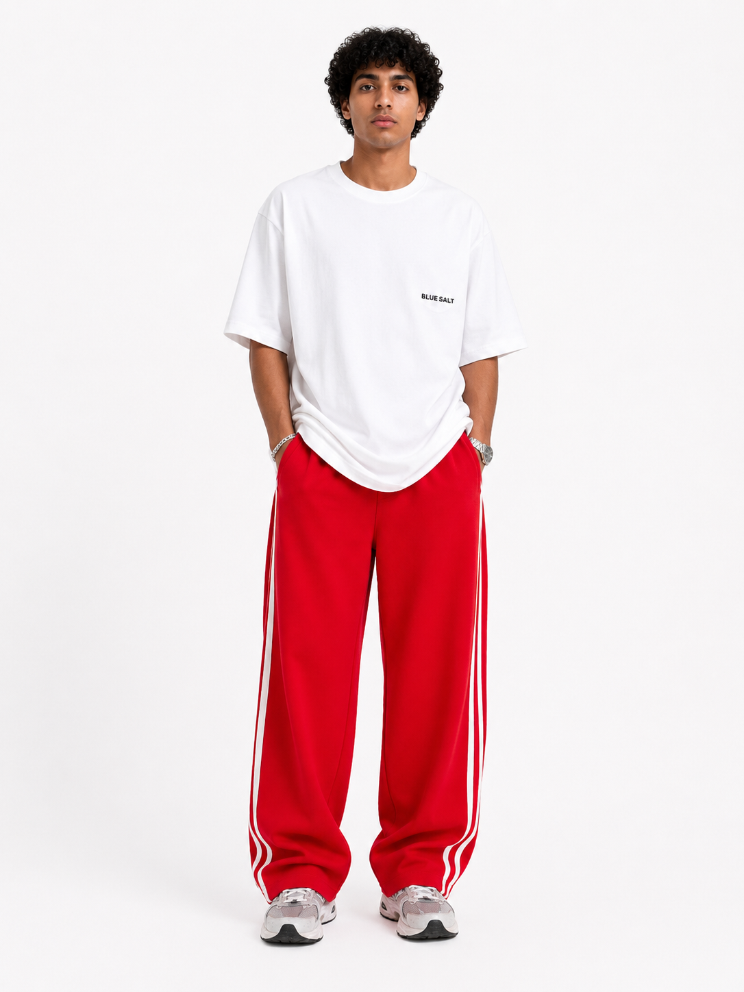 Striped Sweatpants "Red"