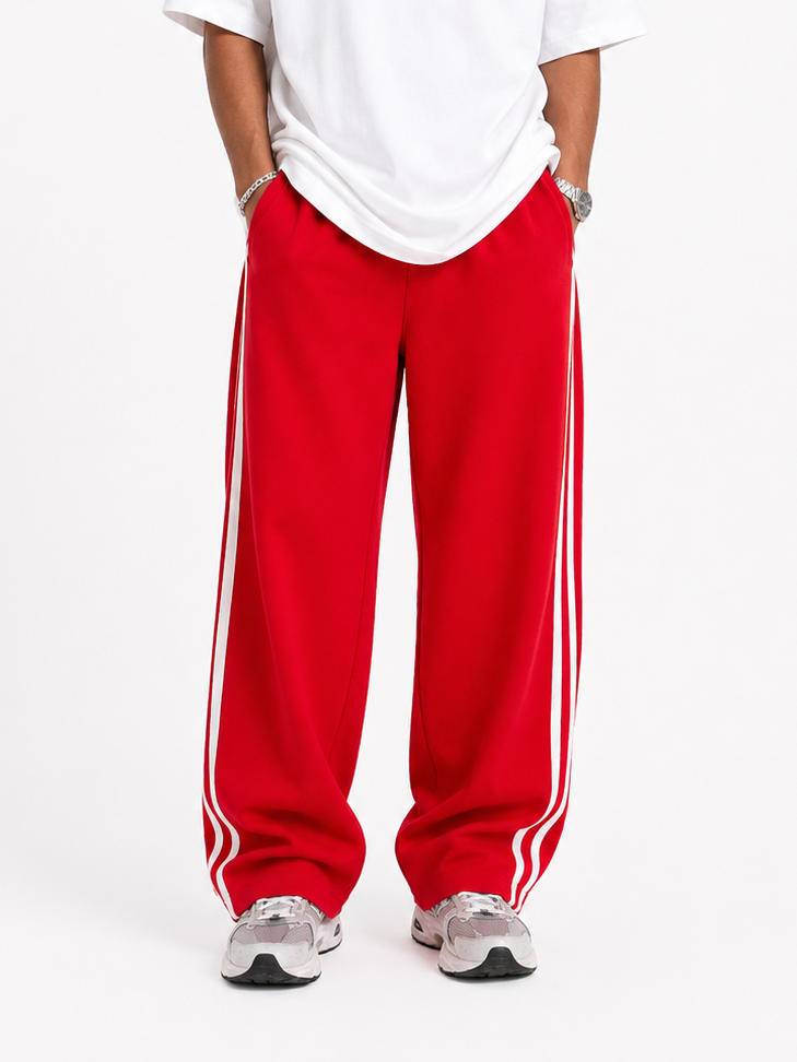 Striped Sweatpants "Red"