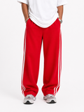Striped Sweatpants "Red"