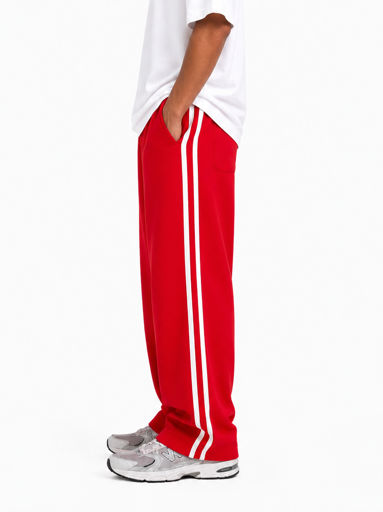 Striped Sweatpants "Red"
