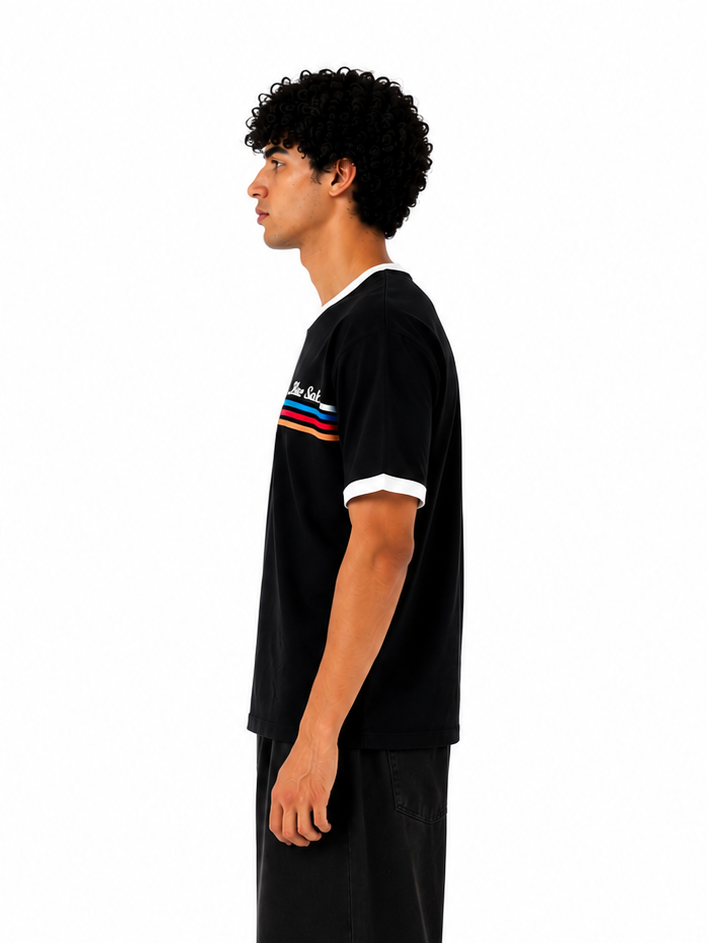Striped Color Ring T-Shirt "Black"