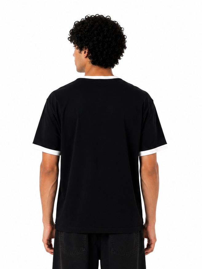 Striped Color Ring T-Shirt "Black"