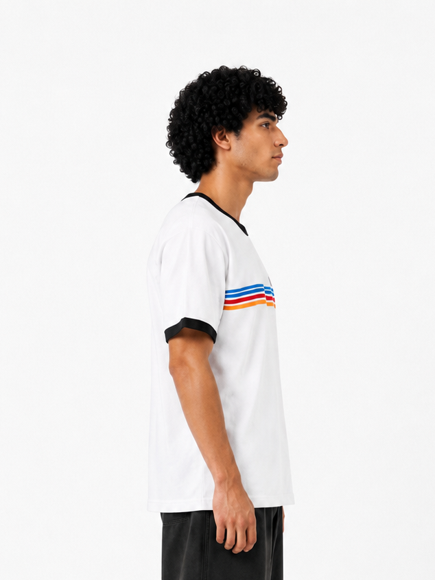 Striped Color Ring T-Shirt "White"