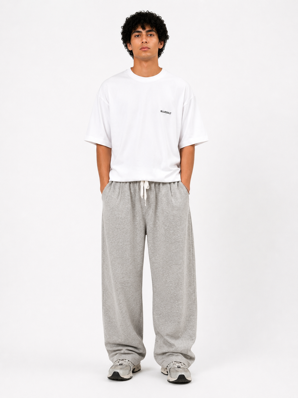 Pleated Sweatpants "Light Grey"